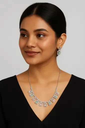 American Diamond Necklace  Set
